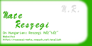 mate reszegi business card